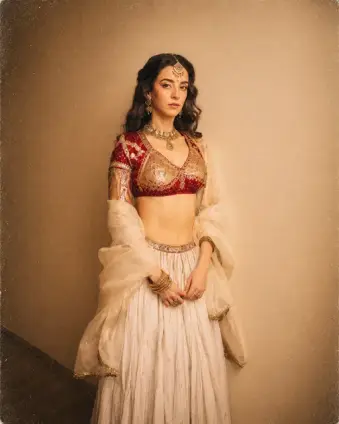 Fashion creator in a festive lehenga